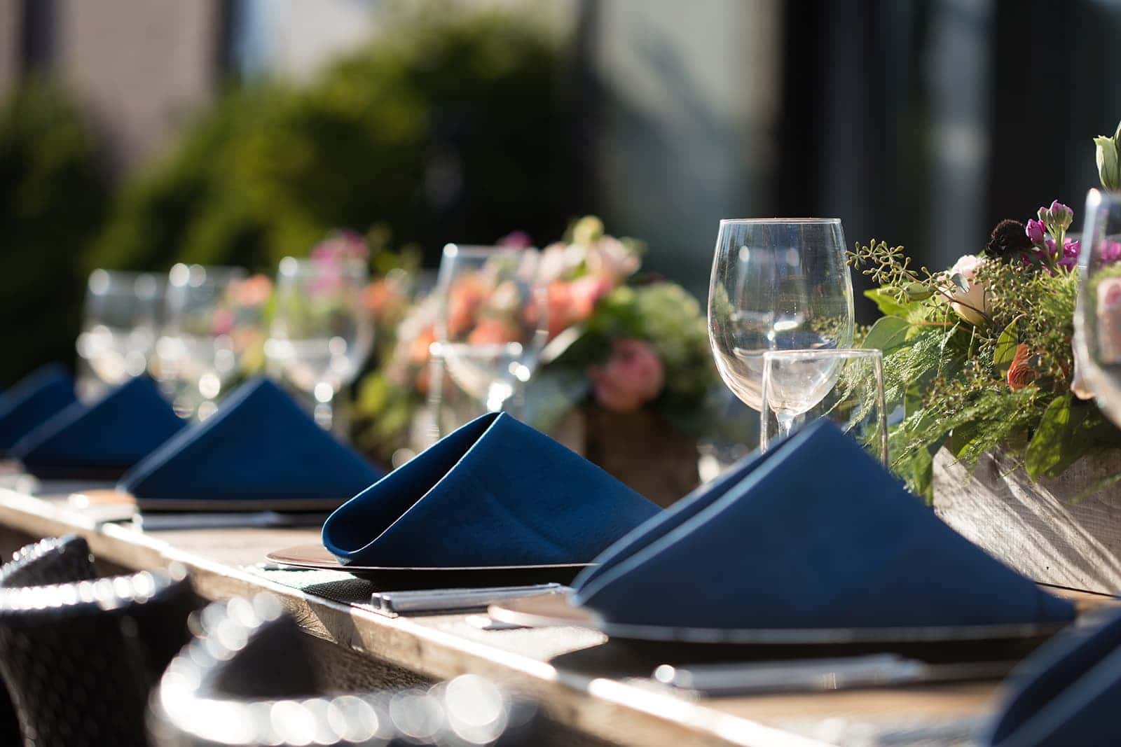 Outdoor table settings