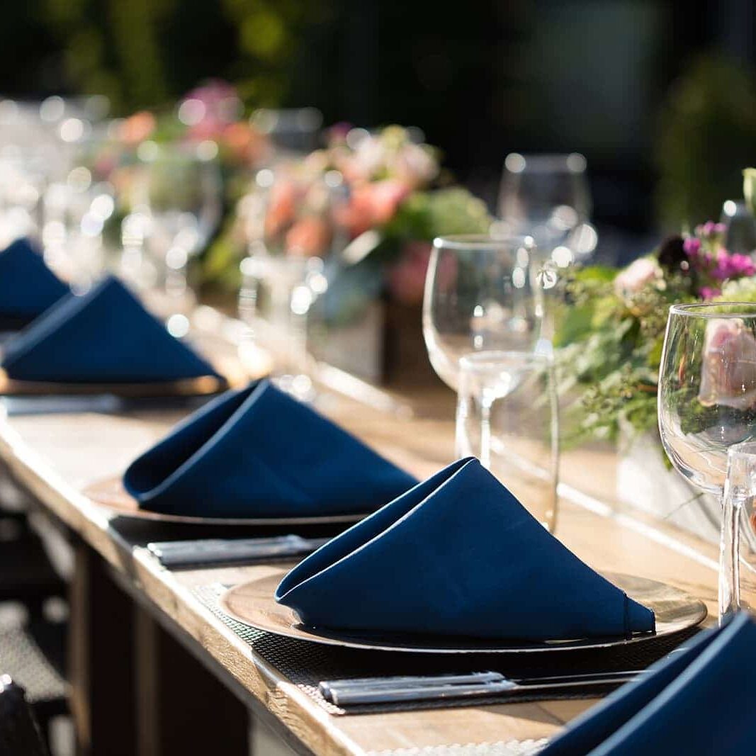 Outdoor table settings